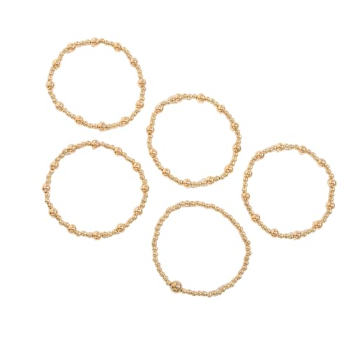 Packung Mit 5 Metallkettenarmbändern Für Tägliche Verschleiß Und Besondere Anlässe Silber Gold Verstellbares Kettenglied Armbandhain Hochzeit Geschenk Perlen Schmuck Set von Guaber