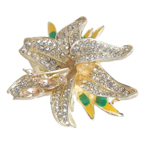 Retro Lilien Broschen mit Strass Einzigartige Blumen-Designs Brosche für Damen und Herren für Partys oder Büro Retro Lilien Broschen mit Strass von Guaber