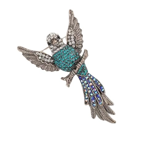 Sekt Strasssteine ​​Hawks Brosche Retro Cartoon Styles Dekorative Pin Für Jacken Mantel Kleidung Legierung Made Schmuck Geschenk Multi Gebrauch Vintage Hawks Brust Pin von Guaber