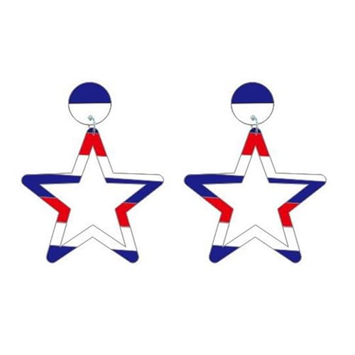 Striped Acrylherz Und Sternohrringe Leichte Bequem von Guaber