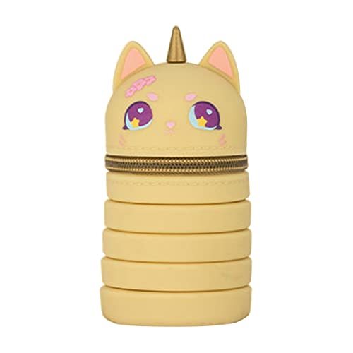 Teleskope Bleistift Für Gehäuse Große Kapazität Silikon Stiftbeutel wasserdichte Beutel Stehschkter Student Großer Beutel Jungen Frauen Große Hülle Handheld Organizer Bag von Guaber