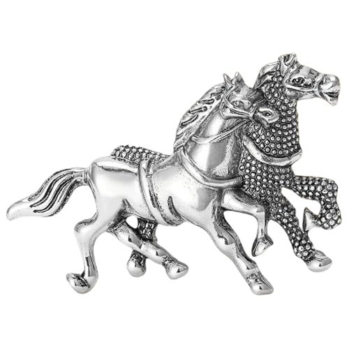 Vintage Inspirierte Zwei Laufende Pferdebroschen Stecknadel Tierförmige Abzeichen Metallkleidung Schmuck Für Formelle Lässige Event Stylish Metal Two Horse Accessoire von Guaber