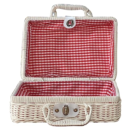 Vintage Totenteilspeicher Für Gehäuse Mit Schnallen Makeu Gepäck Container Koffer Für Lippenstift Augenbrauenbürste Organisation Supp Battery Organizer Lagerung von Guaber