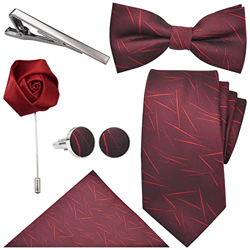 Guador eight-piece dress groom wedding bow tie Achtteiliges Set (Rotwein) von Guador