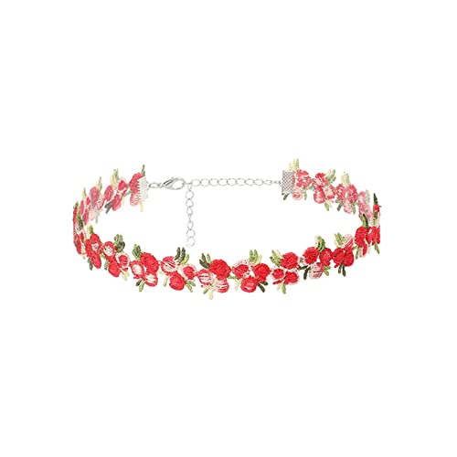 Frauen Choker Halskette, Damen Collar Halsband Spitze Blume Halsbänder Damen Gothic 37cm Tatto Choker Halsband von Gualiy