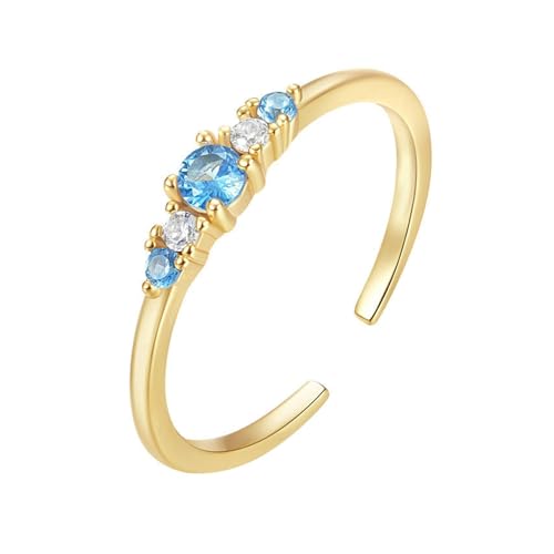 Gualiy 14 Karat Damen Gold Ring, Gelbgold Hochzeitsringe Partnerringe mit Topas und Moissanit Einstellbar Ring Größe 54 Gualiy 14 Karat Damen Gold Ring, Gelbgold Hochzeitsringe Partnerringe mit Topas und Moissanit Einstellbar Ring Größe 54 von Gualiy