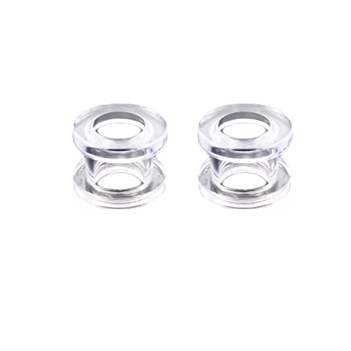 Gualiy 2 STK Piercing Tunnel Acryl, Ohr Plug Herren 2mm Transparent Reifen Ohrringe Plugs Frauen von Gualiy