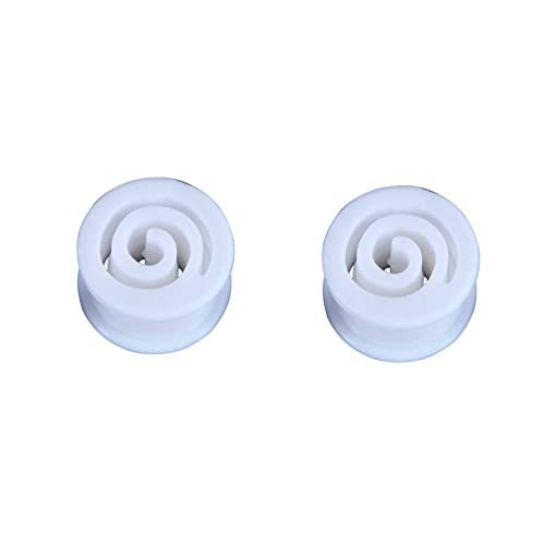 Gualiy 2 STK Tunnel Plug Silikon, Tunnel Damen 12mm Hohl Kreis Weiß Ohrringe Plugs Männer von Gualiy