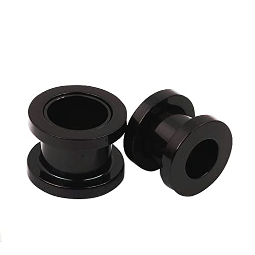 Gualiy 2 Stk Flesh Tunnel Edelstahl, Ohrringe Plugs Frauen 2.5mm Schwarz Reifen Tunnel Ohrringe von Gualiy