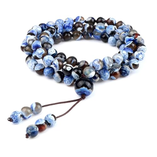 Gualiy Armband Damen Edelstein, 6MM Lapis Lazuli Achat Armband für Herren von Gualiy