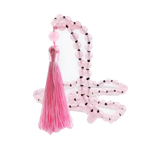 Gualiy Armband Edelstein, 8MM Rosa Stein Armband mit Quasten für Damen Herren Gualiy Armband Edelstein, 8MM Rosa Stein Armband mit Quasten für Damen Herren von Gualiy