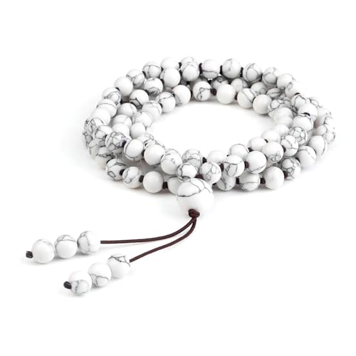 Gualiy Armband Herren Perlen, 6MM Weiß Türkis Armband für Damen von Gualiy