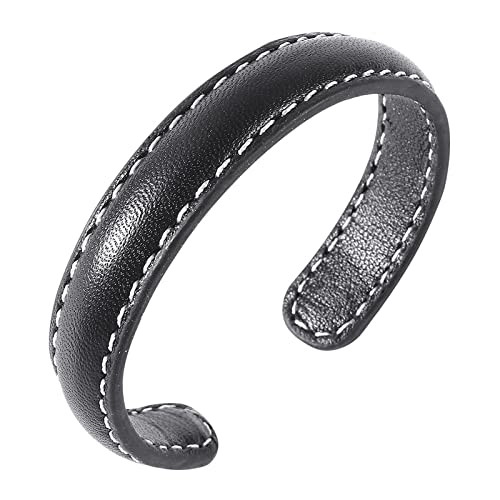 Gualiy Armband Männer Edelstahl, Schmuck Armband Leder Schwarz Offen Armreif Armband Armband Hippie Herren von Gualiy