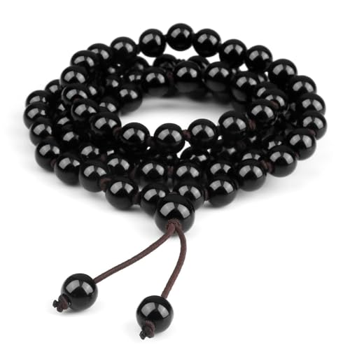 Gualiy Armband Naturstein Perlen, 8MM Poliert Stein Armband für Herren und Damen von Gualiy