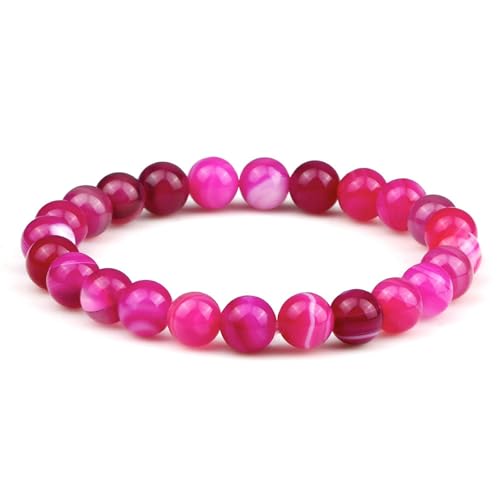 Gualiy Damen Armband Elastisch, 8MM Achat Stein Armband für Herren von Gualiy