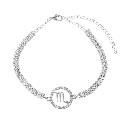 Gualiy Fußketten Silber Damen, Fußkettchen Skorpion mit Zirkonia Frauen Fußkette 22.3+10cm von Gualiy