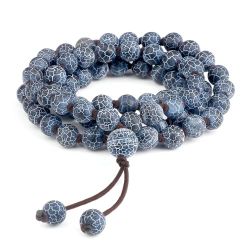 Gualiy Perlenarmband Damen, 8MM Dunkelblau Stein Armband für Herren von Gualiy