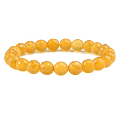 Gualiy Perlenarmband Damen, 8MM Stein Armband für Herren 19CM von Gualiy