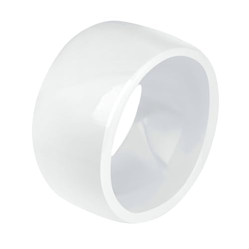 Gualiy Ringe Herren Keramik, Weiß Verlobungsringe Frauen 11MM Hochglanzpoliert Band Ringe Größe 65 (20.7) von Gualiy