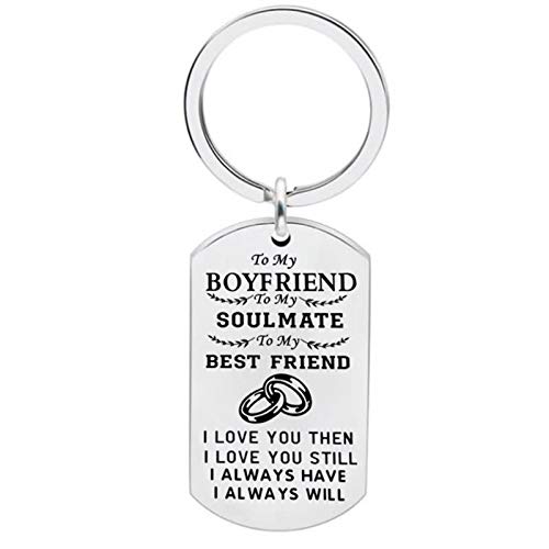 Gualiy Unisex-Schlüsselbund - Herren Edelstahl Schlüsselanhänger, Hundemarke to My Boyfriend. Silber Stil C Gualiy Unisex-Schlüsselbund - Herren Edelstahl Schlüsselanhänger, Hundemarke to My Boyfriend. Silber Stil C von Gualiy