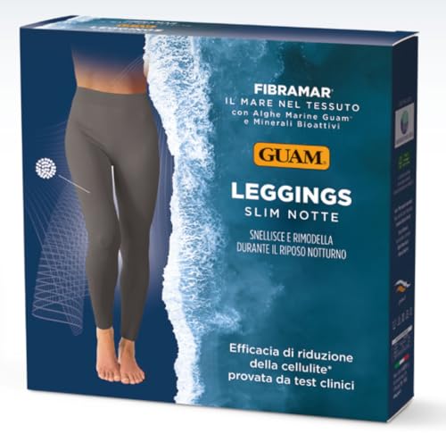 Guam Women's Slim Nacht, Anti-Cellulite Leggings Meeresalgen, FIBRAMAR-Gewebe, mit schlankmachender und straffender Wirkung, Made in Italy, Farbe Grau, Größe XS/S (38-40) von Guam