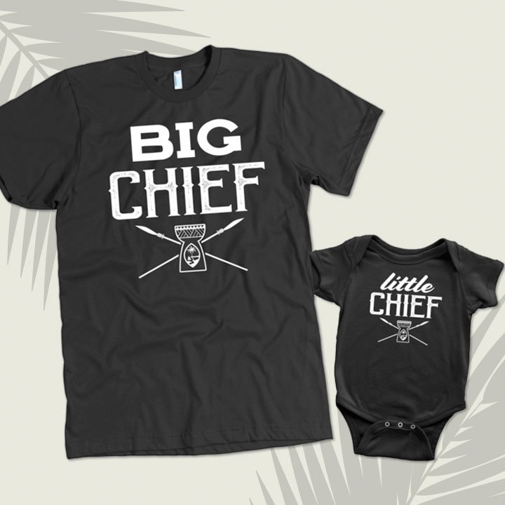 Big Chief Little Guam Latte Stone Vater Sohn Passendes Shirt Und Onesie Big Chief Little Guam Latte Stone Vater Sohn Passendes Shirt Und Onesie von GuamDesigns
