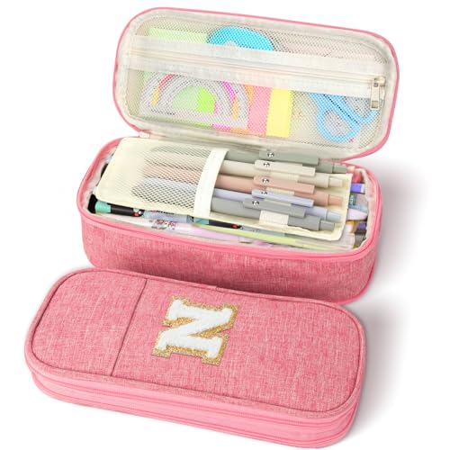 GuanQiao Niedliches Federmäppchen mit großem Fassungsvermögen, erweiterbar, adrett, große Aufbewahrung, hohe Kapazität, Tasche, Organizer für Schule, Zuhause, Büro, Zubehör, N von GuanQiao