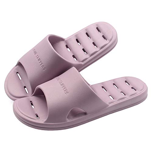 Duschpantoffel, schnell trocknende rutschfeste Hausschuhe, Badhaus- und Pool-Sandalen, In-Door Slipper für Fitnessstudio, weiche Sohle, Violett, 6-7 Women/5-6 Men Duschpantoffel, schnell trocknende rutschfeste Hausschuhe, Badhaus- und Pool-Sandalen, In-Door Slipper für Fitnessstudio, weiche Sohle, Violett, 6-7 Women/5-6 Men von GuanZo