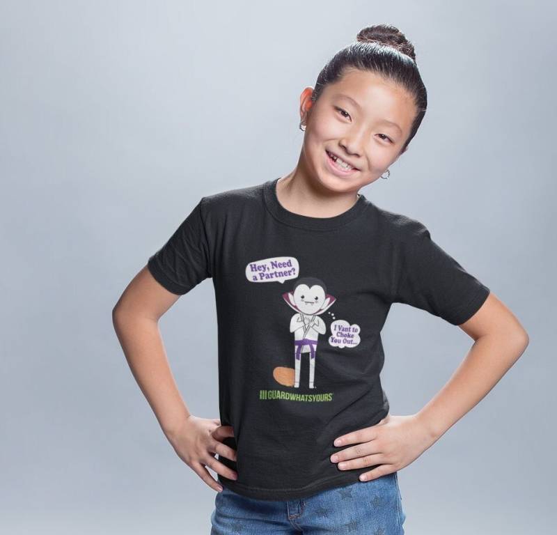 Halloween Jiu Jitsu Graf Chokula - Bjj Jugend Bohren Partner Shirt Kurzarm T-Shirt Kinder Jiujitsu T von GuardWhatsYours