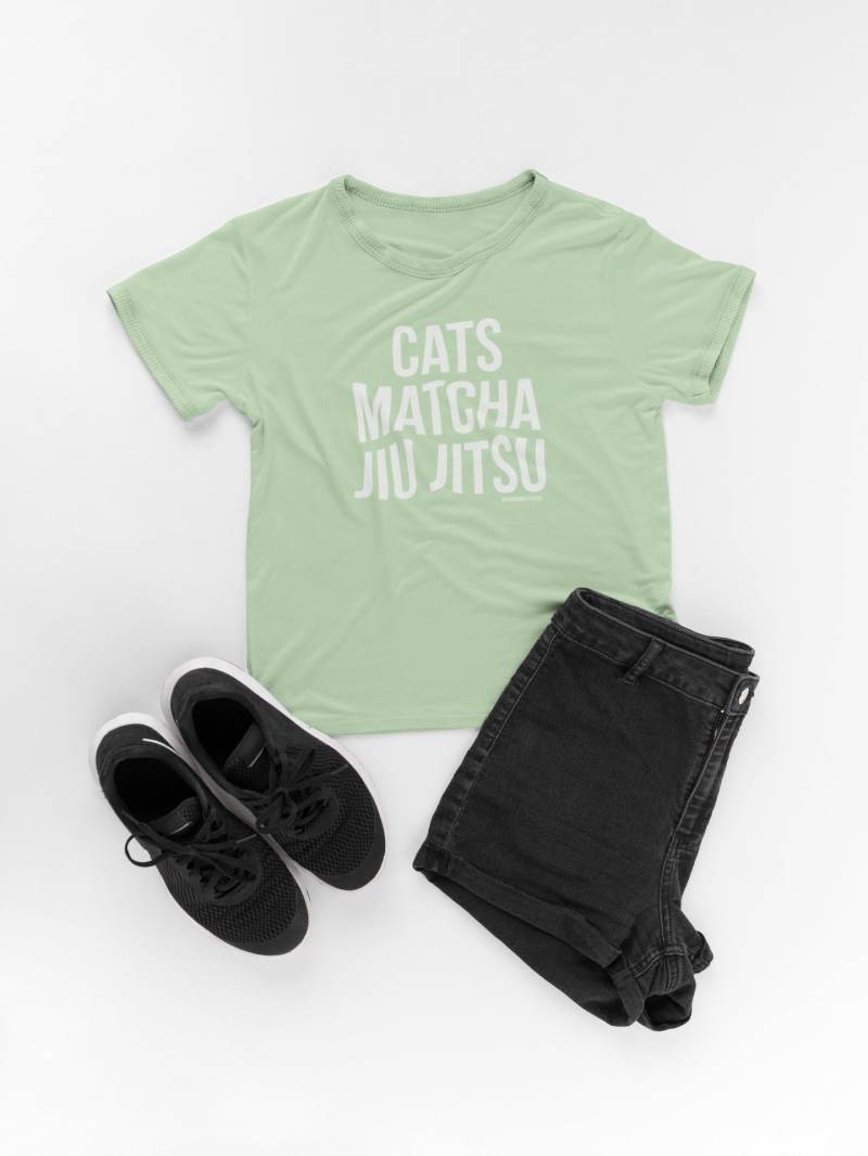 Jiu Jitsu Bjj Matcha Cat Liebhaber Kurzarm Unisex Tshirt - Guardwhatsyours Cats Jiu-Jitsu Shirt T-Shirt Für von GuardWhatsYours