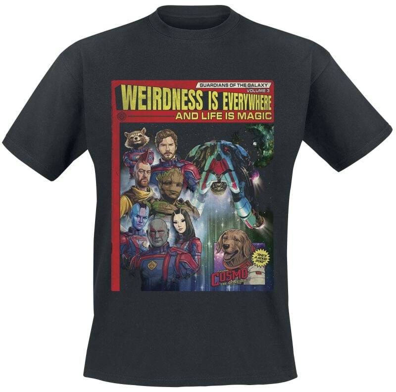 Guardians Of The Galaxy Comic Cover T-Shirt schwarz in S von Guardians Of The Galaxy