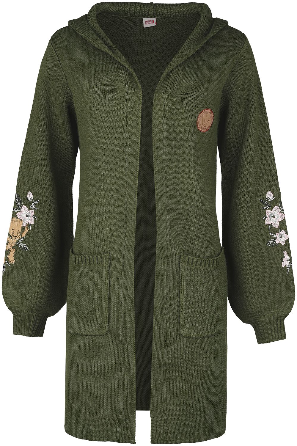 Guardians Of The Galaxy Floral Groot Cardigan dunkelgrün in M von Guardians Of The Galaxy