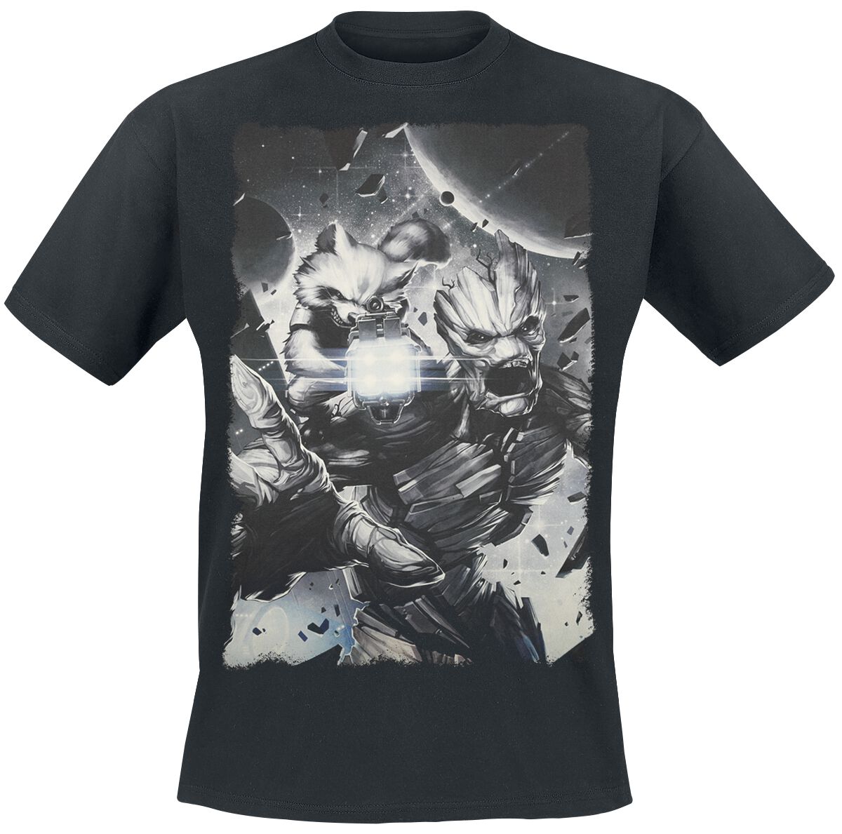 Guardians Of The Galaxy Groot And Rocket T-Shirt schwarz in XL von Guardians Of The Galaxy