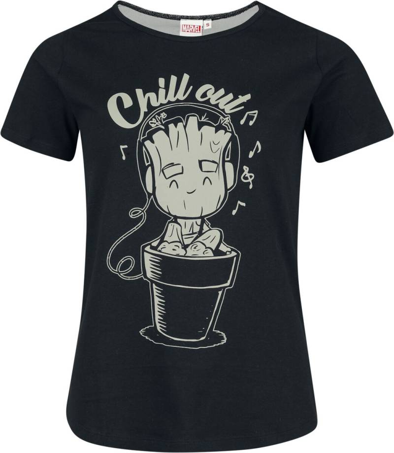 Guardians Of The Galaxy Groot - Chill Out T-Shirt schwarz in XXL von Guardians Of The Galaxy