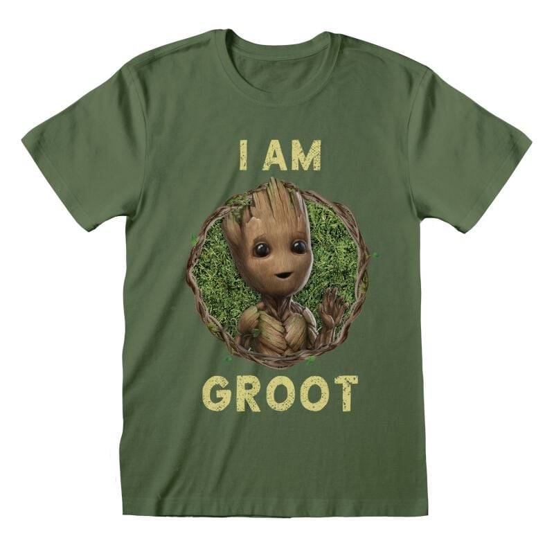Guardians Of The Galaxy I Am Groot - Seventies Style T-Shirt oliv in XL von Guardians Of The Galaxy