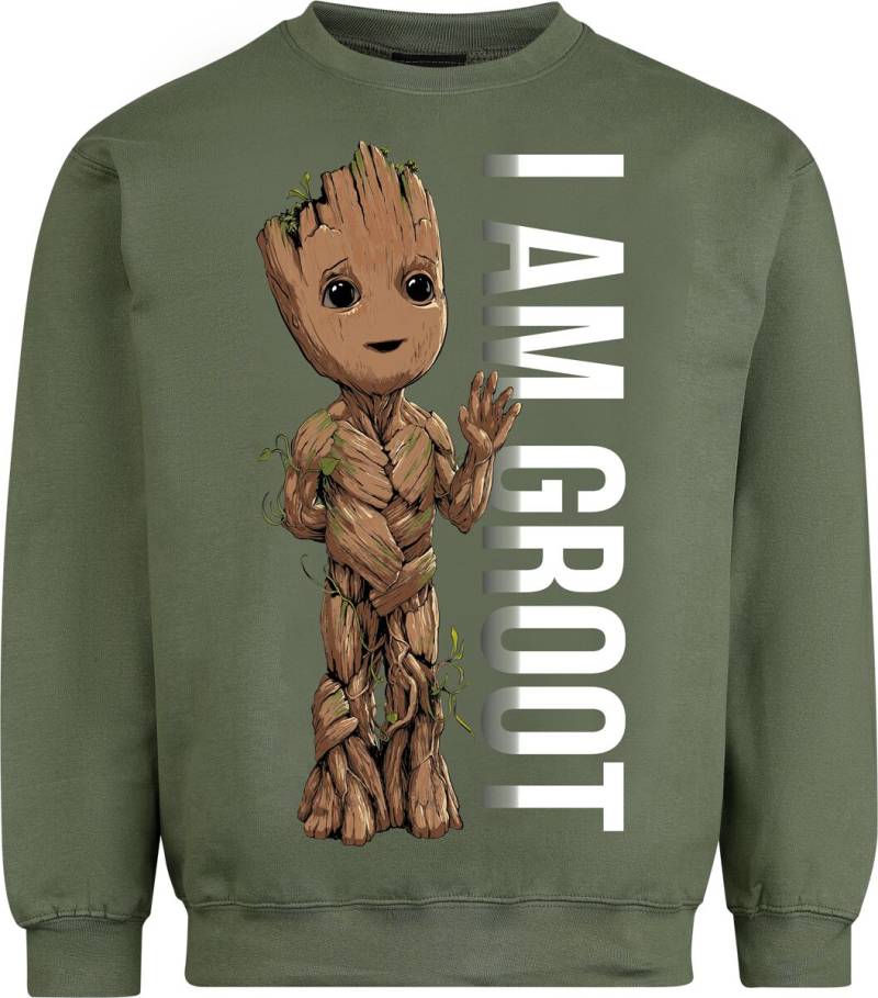 Guardians Of The Galaxy I Am Groot Sweatshirt grün in M von Guardians Of The Galaxy