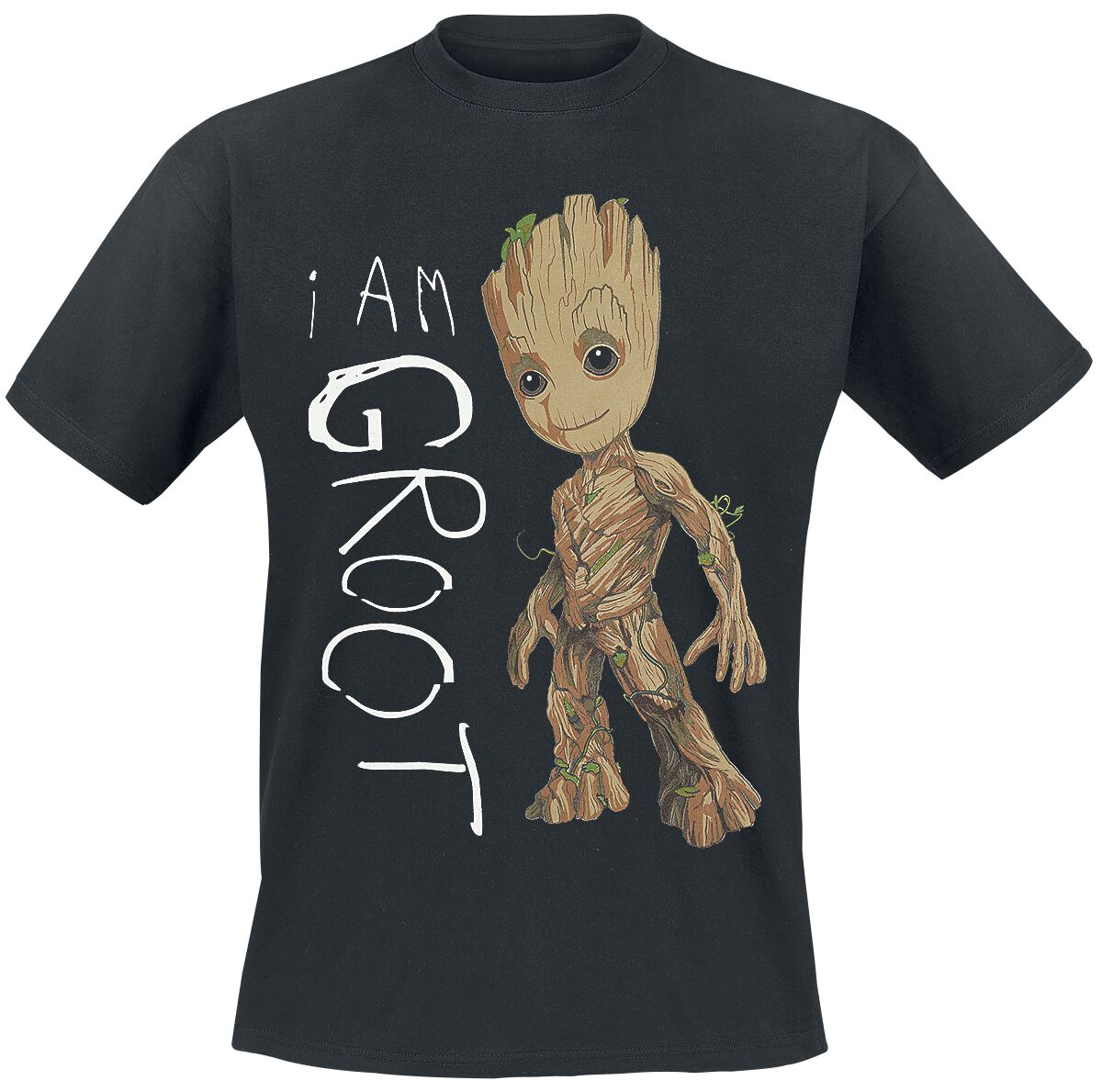 Guardians Of The Galaxy I Am Groot T-Shirt schwarz in M von Guardians Of The Galaxy