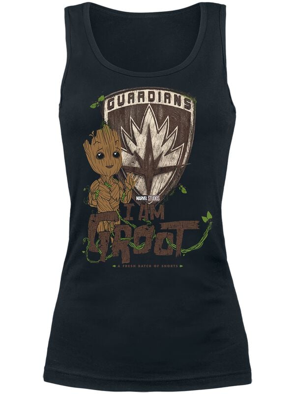 Guardians Of The Galaxy I Am Groot Top schwarz in XXL von Guardians Of The Galaxy