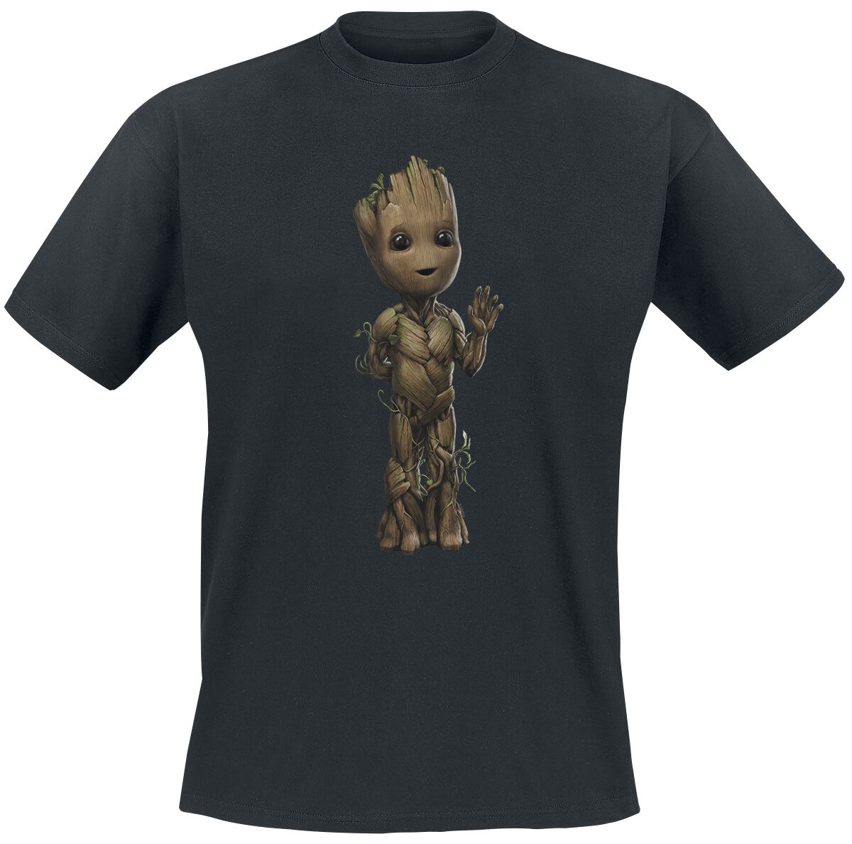 Guardians Of The Galaxy I Am Groot - Wave Pose T-Shirt schwarz in L von Guardians Of The Galaxy