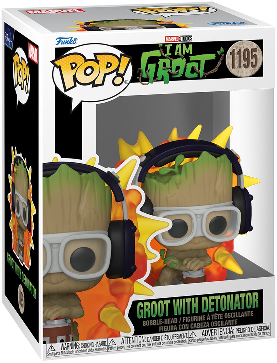 Guardians Of The Galaxy I am Groot - Groot with Detonator Vinyl Figur 1195 Funko Pop! multicolor von Guardians Of The Galaxy