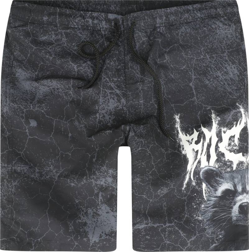 Guardians Of The Galaxy - Marvel Badeshort - Rocket - S bis XXL - für Männer - Größe XL - schwarz  - EMP exklusives Merchandise! von Guardians Of The Galaxy