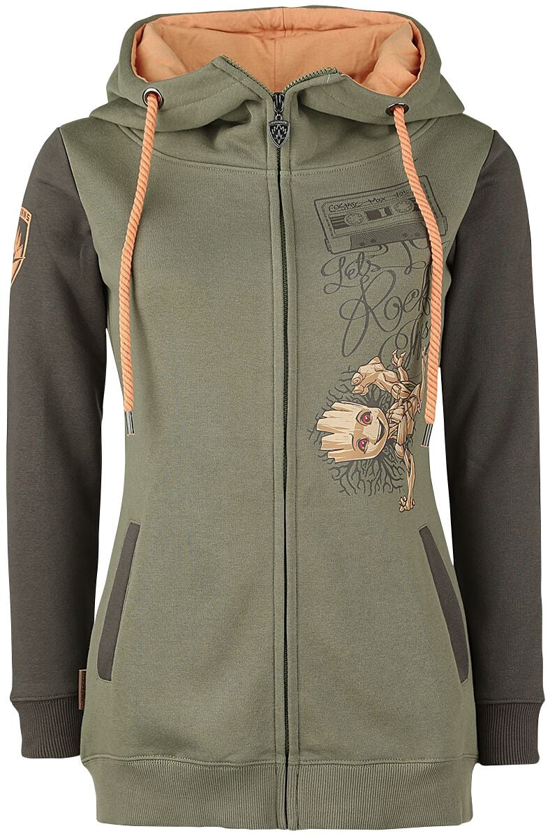 Guardians Of The Galaxy - Marvel Kapuzenjacke - Groot - Let's rock this - XS bis 4XL - für Damen - Größe 3XL - multicolor  - EMP exklusives von Guardians Of The Galaxy