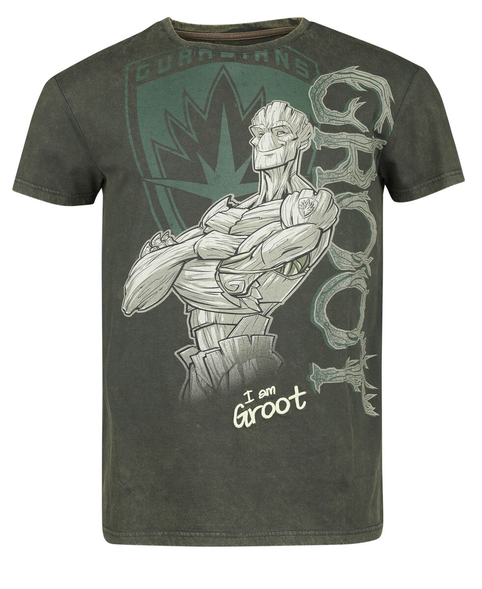 Guardians Of The Galaxy - Marvel T-Shirt - Groot - S - für Männer - Größe S - dunkelgrün  - EMP exklusives Merchandise! von Guardians Of The Galaxy