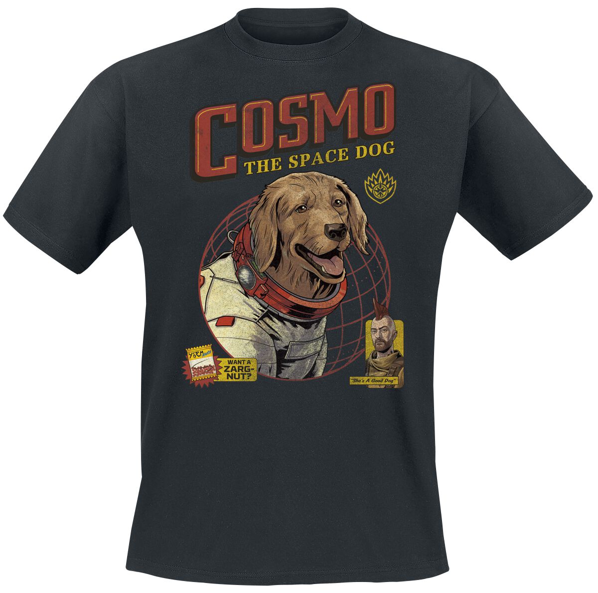 Guardians Of The Galaxy - Marvel T-Shirt - Vol. 3 - Cosmo -The Space Dog - S bis XXL - für Männer - Größe S - schwarz  - EMP exklusives Merchandise! von Guardians Of The Galaxy