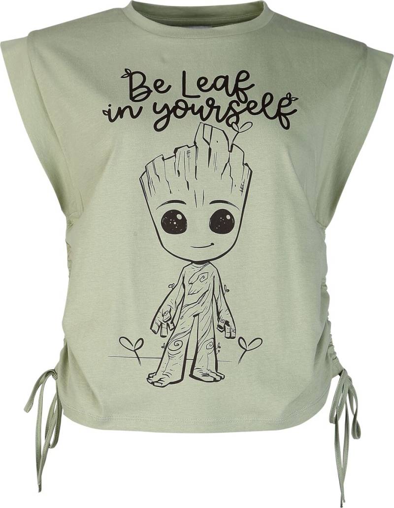 Guardians Of The Galaxy - Marvel Top - Groot - Be Leaf In Yourself - L bis XXL - für Damen - Größe XXL - oliv  - EMP exklusives Merchandise! von Guardians Of The Galaxy