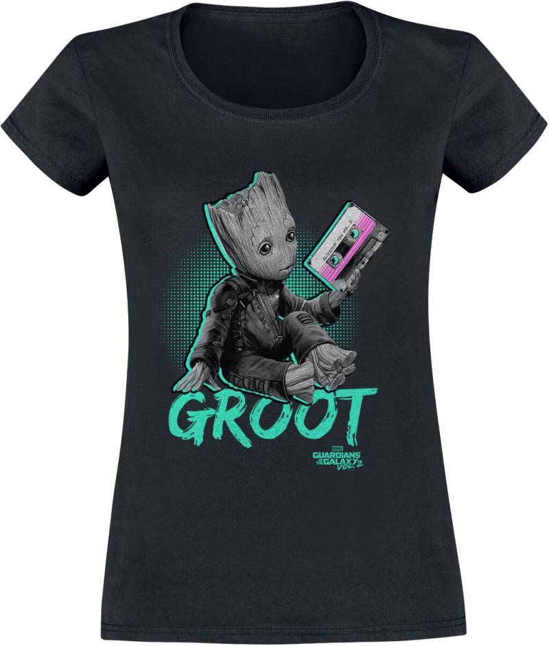 Guardians Of The Galaxy Neon Groot T-Shirt schwarz in XXL von Guardians Of The Galaxy