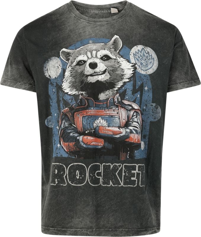 Guardians Of The Galaxy Rocket T-Shirt dunkelgrau in 4XL von Guardians Of The Galaxy