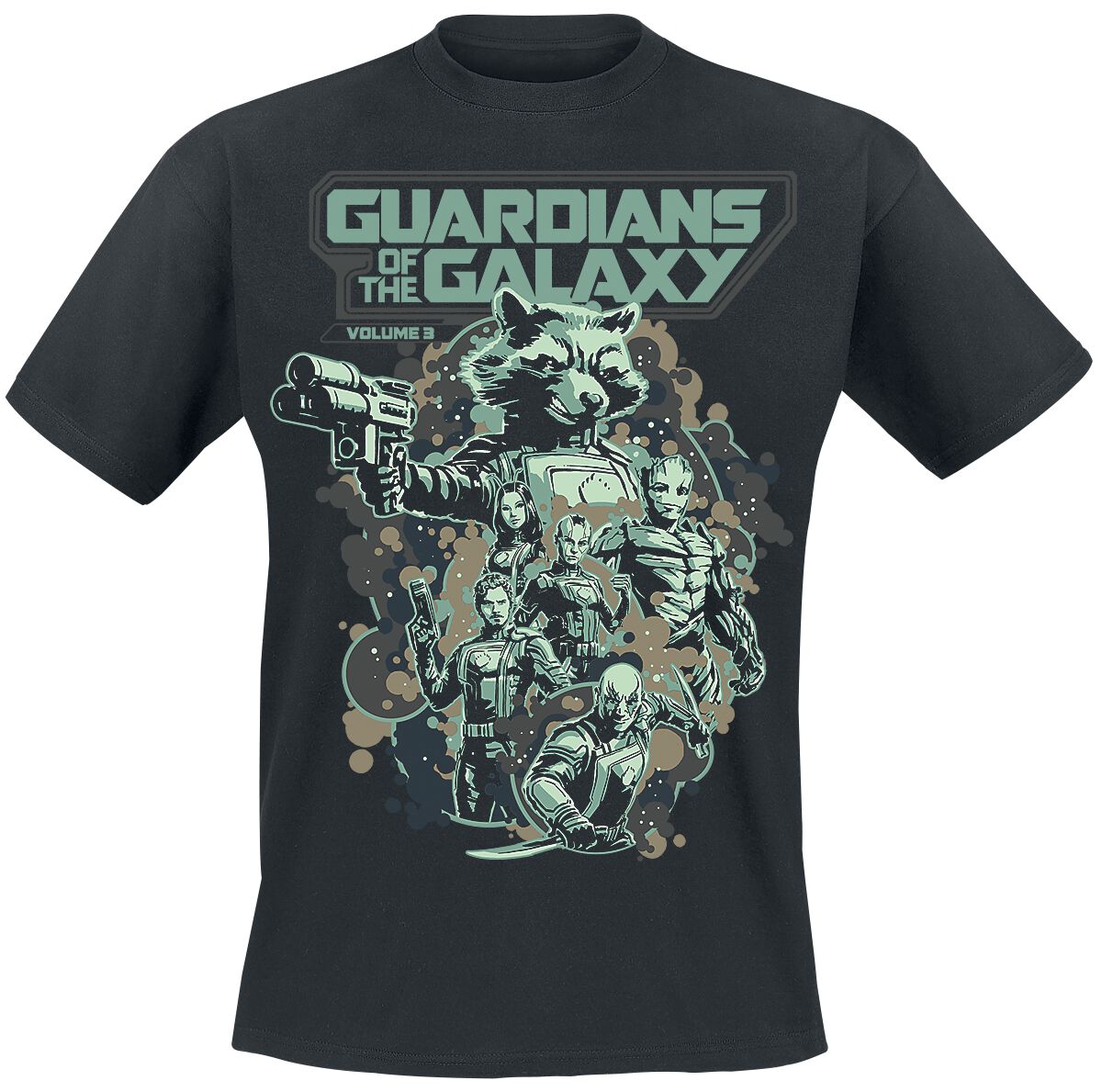 Guardians Of The Galaxy Vol. 3 - Galactic Heroes T-Shirt schwarz in M von Guardians Of The Galaxy