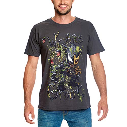 Guardians of the Galaxy Elbenwald T-Shirt Venomized Groot Frontprint für Herren grau - XXL von Guardians Of The Galaxy