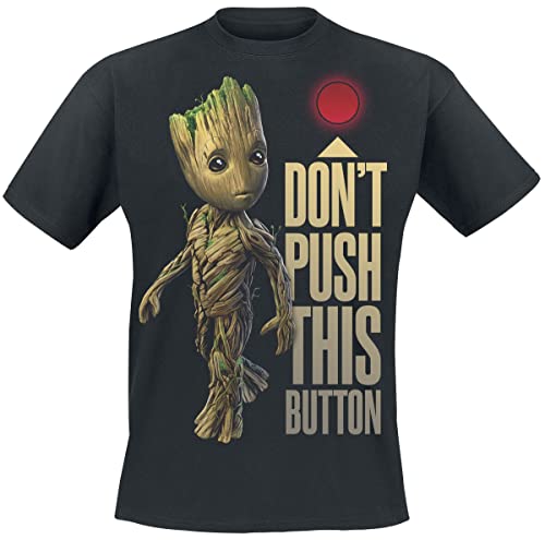 Guardians of the Galaxy 2 - Groot - Button Männer T-Shirt schwarz M von Guardians of the Galaxy